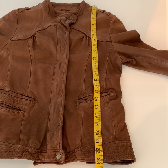 Cole Haan vintage-leather bomber, fully-lined. ✨LIKE NEW✨ - Picture 12 of 12